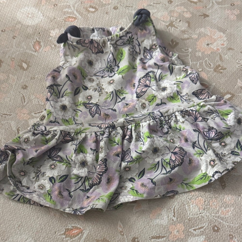 Cynthia Rowley Floral Baby Dress with Ruffle Detail